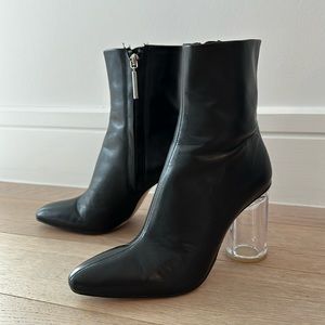 Zara clear heel ankle boots